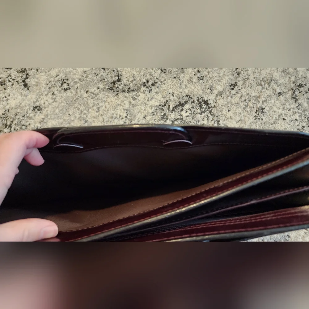 Vintage HERITAGE Top Grain Leather Portfolio Briefcase